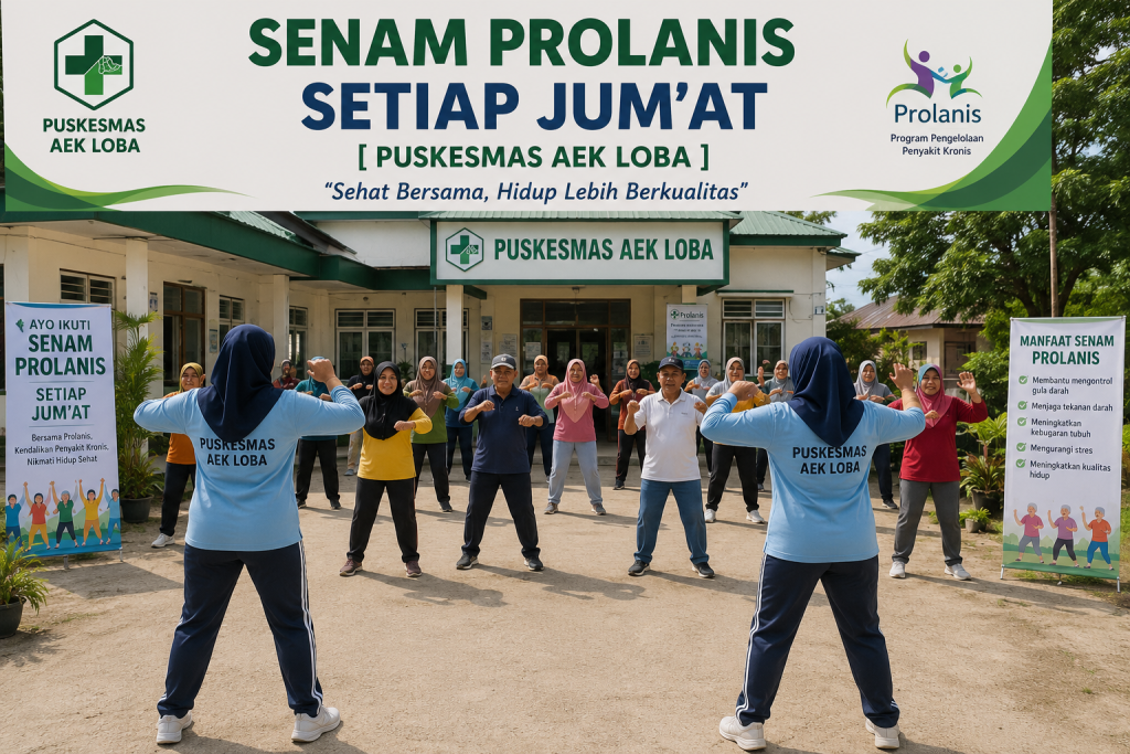 Kegiatan Senam Prolanis Setiap Jum’at [Puskesmas Aek Loba]